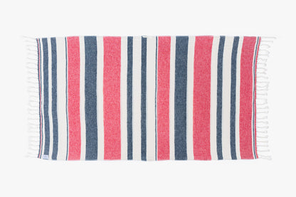 Red, Striped and Blue Beach Towel