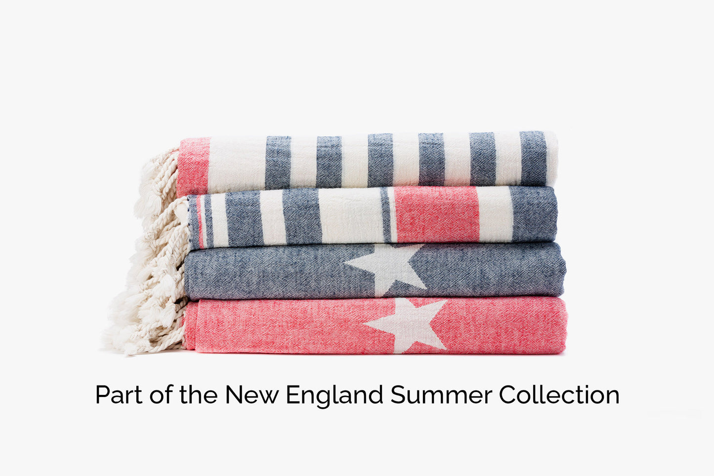 Red, Striped and Blue Beach Towel