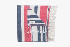 Red, Striped and Blue Beach Towel 2
