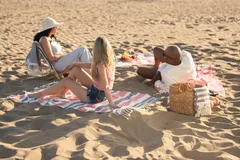 Red, Striped and Blue Beach Towel 6