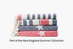 Red, Striped and Blue Beach Towel 10