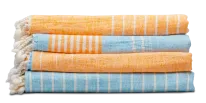 FIVEADRIFT striped beach towels stacked