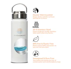 22oz Wide Mouth Water Bottle w/ Straw Lid 3